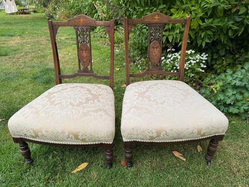 Antique edwardian walnut - 2,