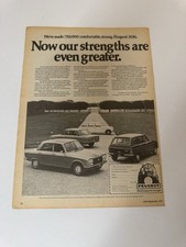 Original 1977 Peugeot 304 Saloon Estate  Magazine Advert Poster Garage Retro