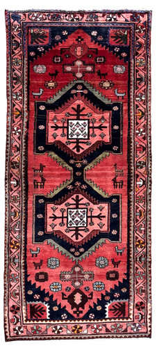 Vintage wool runner - wool, rug