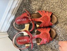 Pavers Women’s Red Leather