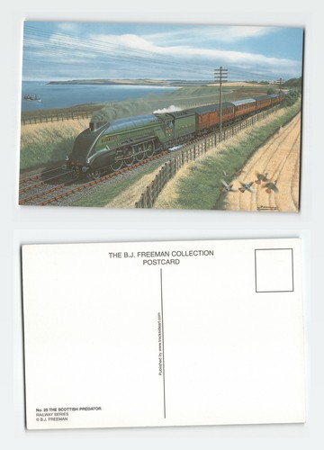 Vintage postcard railway art - railway,