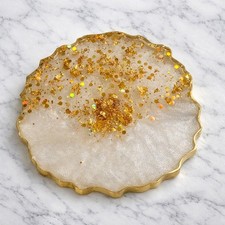 Pearl White Gold Resin