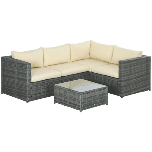 Piece rattan corner sofa set - rattan,