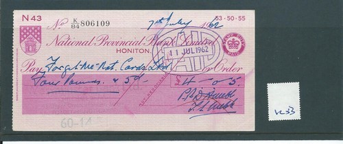 Wbc cheque ch1253 used - wbc.,