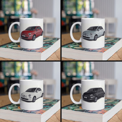 Personalised fiat 500 coffee - fiat,
