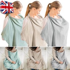 Mum Breastfeeding Nursing Cover Up Baby Poncho Shawl Udder Cotton Blanket