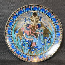 Royal Worcester Plate ~ Legends Of The Nile~ TUTANKHAMUN & ANKHESENAMN~Porcelain