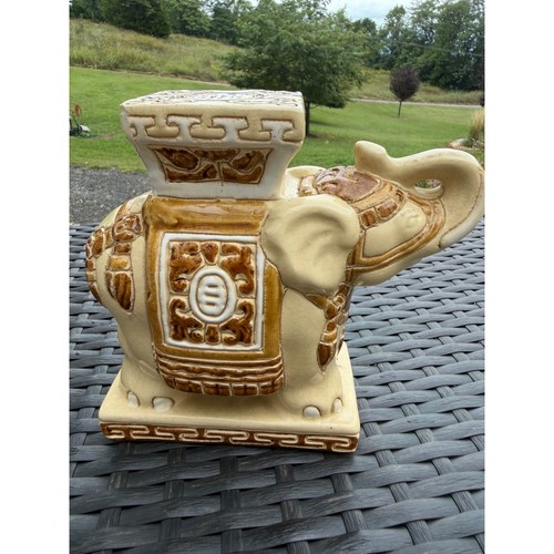 Ceramic elephant plant stand - ceramic,