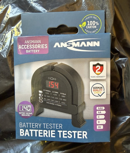 Ansmann battery tester lcd - battery,