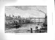 Original Old Antique Print