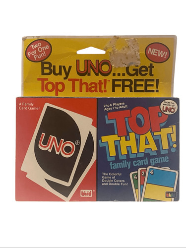 Uno card game - +, top