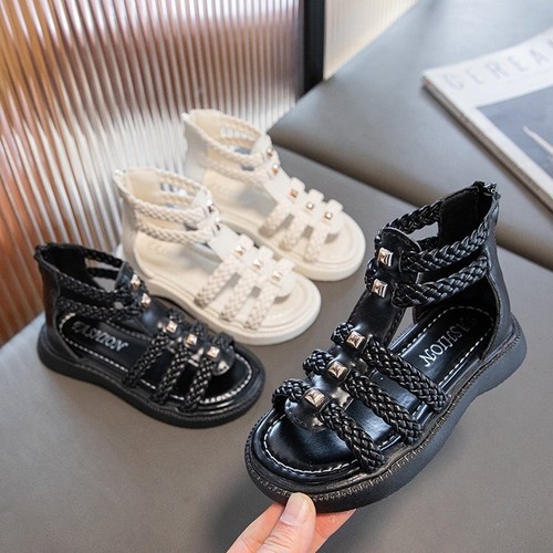 Girls roma sandals rivet - girls,