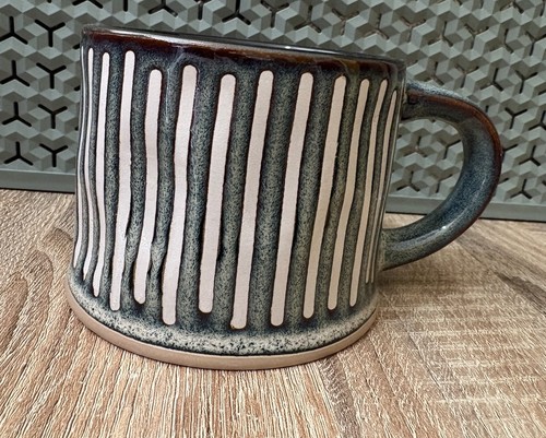 Mugs actually grey blue - actually, stripe