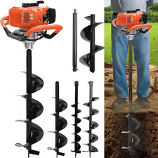 52cc Post Hole Digger 2 Stroke Petrol Gas Powered Earth Digger for Garden Plant