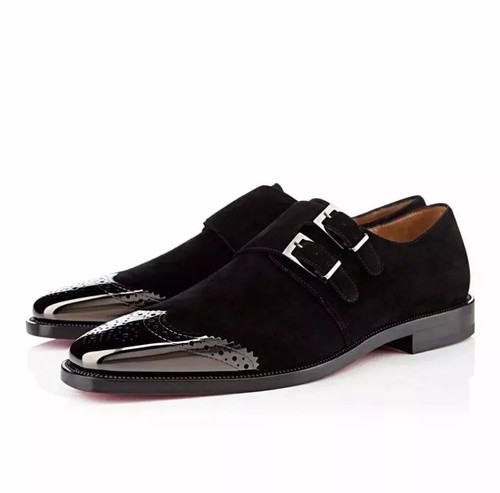 Men handmade new black suede - new,