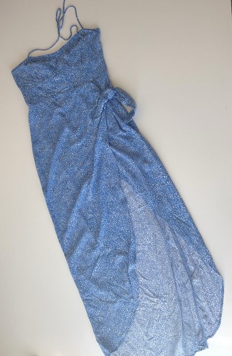Zara blue white polka - white, dot