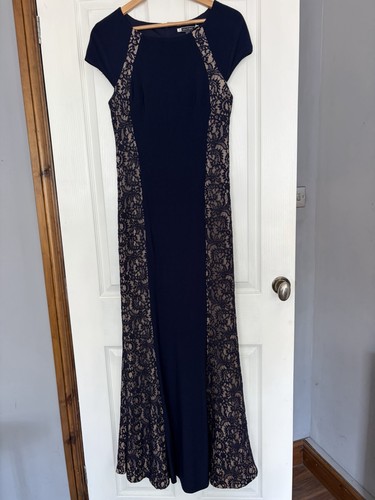 Boutique navy beige floral - js,