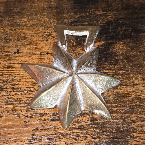 Antique horse brass heptagram - antique,
