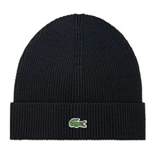 Lacoste Mens Beanie Hat Black