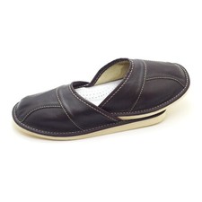 Mens Leather Slippers Mules