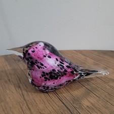 Vintage Red Speckled Art Glass