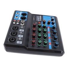 US Plug DJ Mixer 5 Channels Reverberation Delay Effect Sound Board Console OU