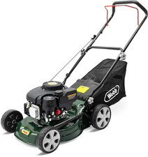 Webb WER410HP 16"/41cm Push Rotary Petrol Lawnmower, 132cc 4-Stroke Engine, 7 Cu