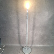 Vintage Wooden Standard Column Floor Lamp Painted Grey Shabby Chic Cottage Style