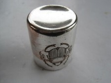 ANTIQUE SMALL SILVER PLATED COPPER DARIOLE MOULD - EGYPTIAN DESIGNS