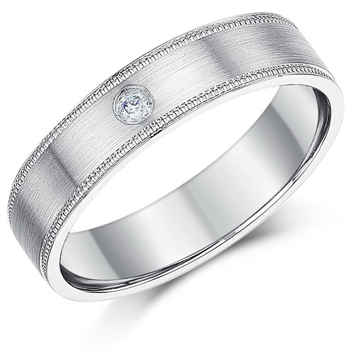 Palladium ring 950 - 950, diamond