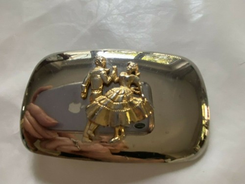 Vintage chrome belt - , buckle