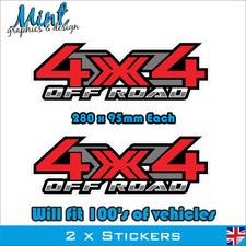 2x Vinyl Decals Stickers 4x4 for Truck Navara / Ranger / Dmax / L200 Off Road 02