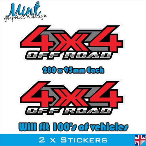 Vinyl decals stickers 4x4 - 2x,