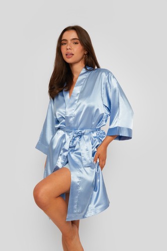 Ladies satin robe - ladies,