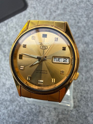 Seiko automatic gold - 5, gold-tone