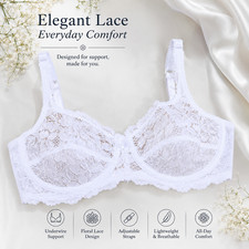Women Soft Satin Lace Bra