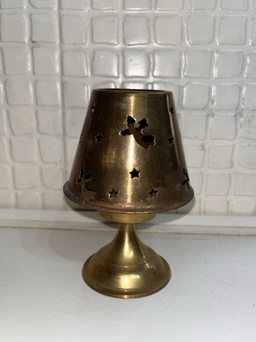 Vintage brass candle - vintage,