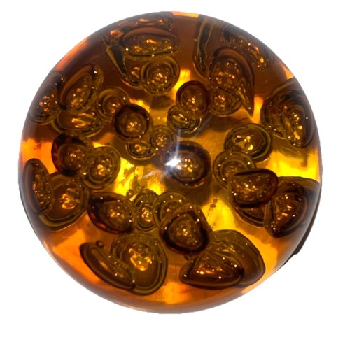 Vtg murano amber art - (10)vtg,