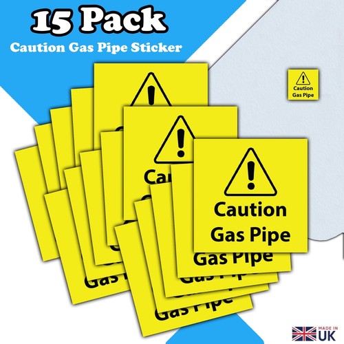 Pack caution gas pipe - 15-pack,