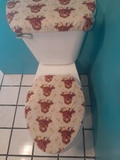 HIGHLAND COWS FLEECE TOILET