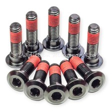 10x Kawasaki Ninja ZX9R 94-03 Black Titanium Front Disc Rotor Bolts Threadlock