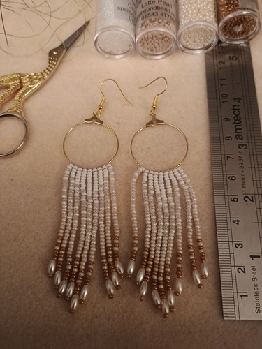 Fringe earrings handmade - fringe,