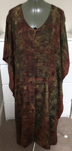 Nightingales leaf print kaftan - nightingales,