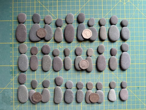 Pebble people flat stones - pebble,
