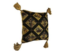 Roman Style Cushion With Corner Tassels Gold Trim Fruit & Grapes Design 40X40 CM