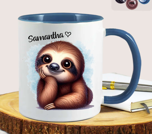 Sloth personalised mug gift - sloth,