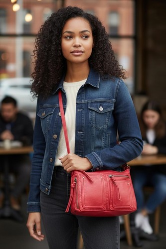 Bueno red pebbled - bueno, crossbody