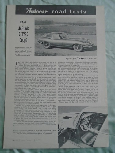 Jaguar type coupe autocar - jaguar,