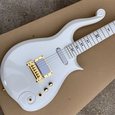 Custom Released Prince Cloud Metal White 6 String Electric Guitar Closed Pickup