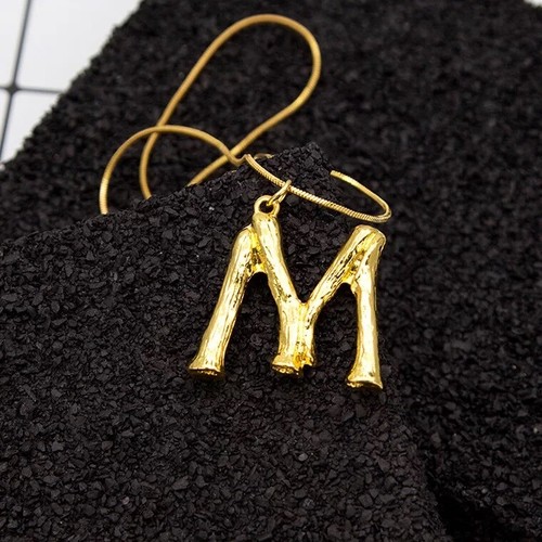 Large gold letter pendant - large,